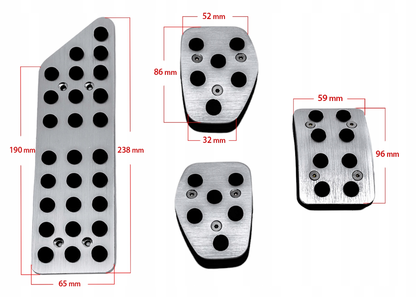 Nakładki na Pedały PEUGEOT 508 2011-2018 SPORT ALUMINIUM manual EAN (GTIN) 5906293902708
