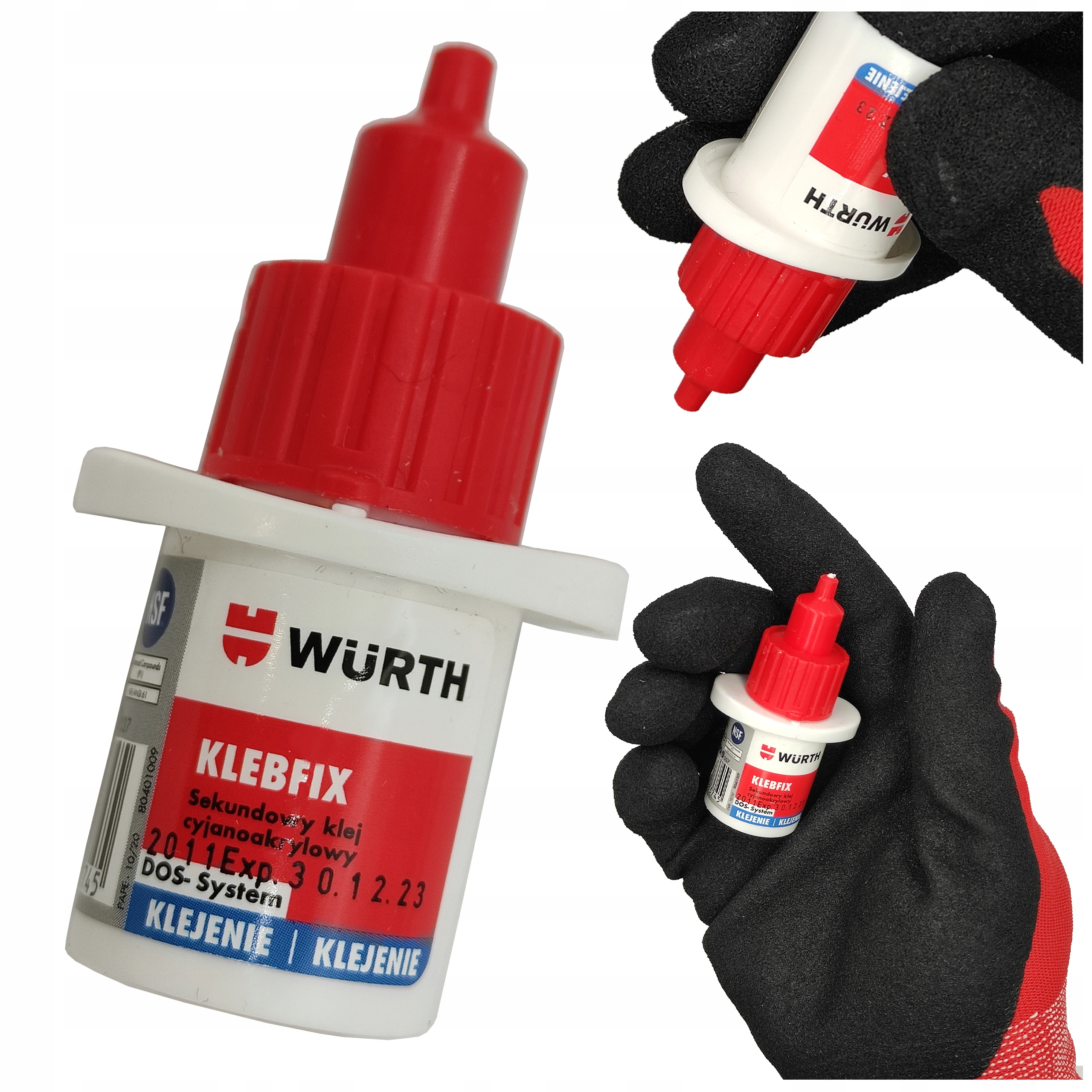 Klej Sekundowy do gumy plastiku metalu ceramiki biżuterii szkła Wurth 5g