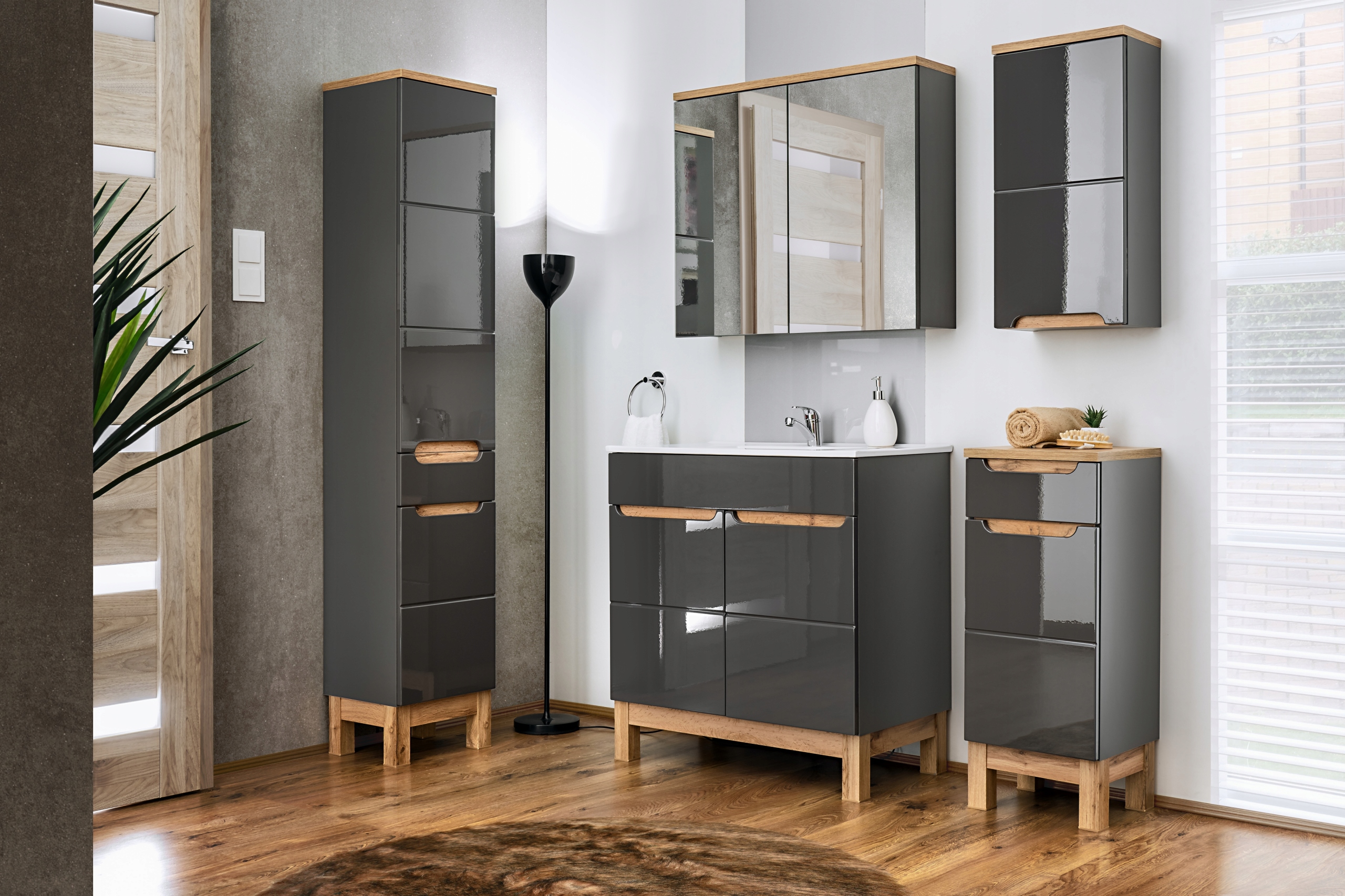 Skříňka pod umyvadlo 60 cm 2 dveře