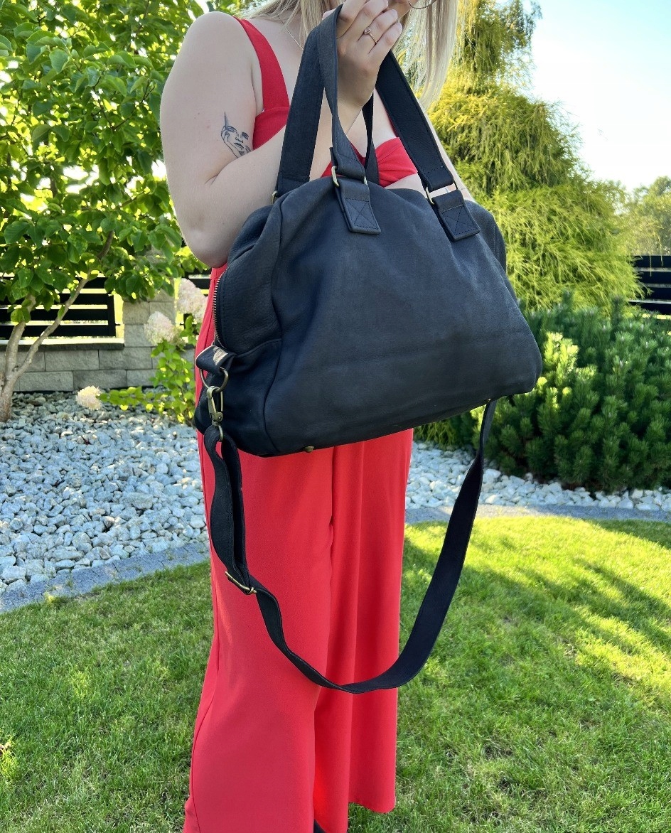 DUŻA TOREBKA ZE SKÓRY NATURALNEJ- KUFER Płeć kobieta