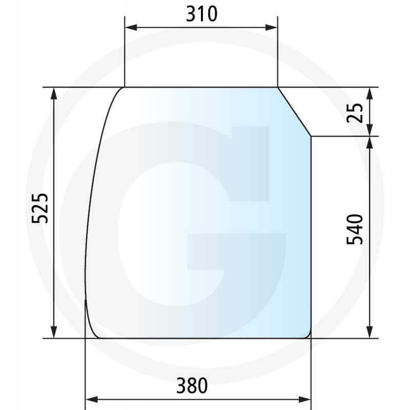 Fendt sklo přední spodní levé 334810010600