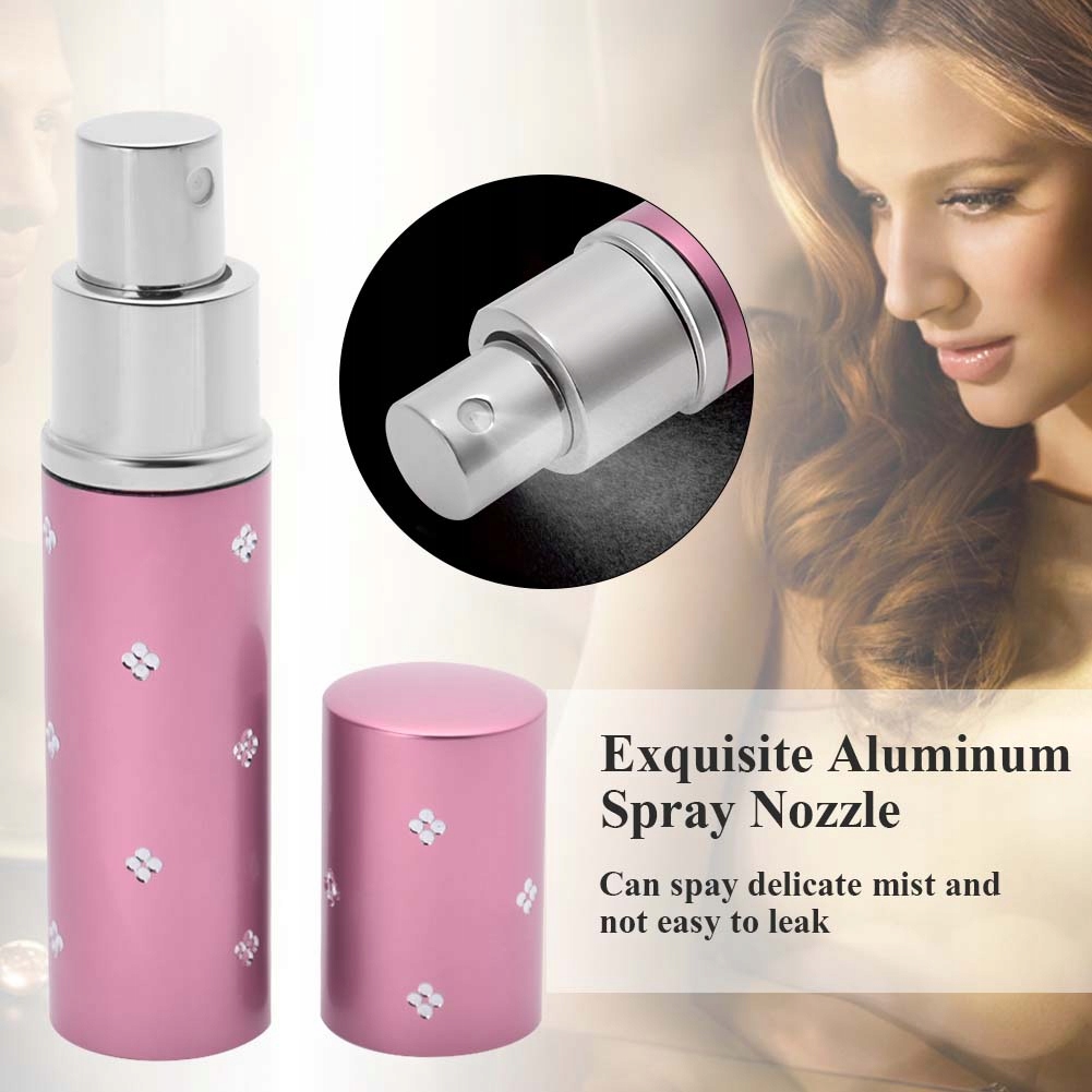 ATOMIZER DO PERFUM FIOLKA 10ML KRYSZTAŁKI RÓŻOWY Stan opakowania oryginalne