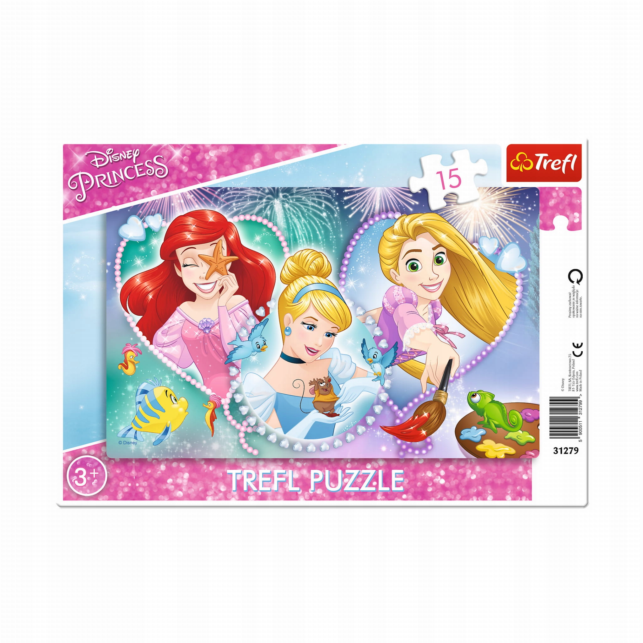

Trefl Puzzle ramkowe 15 el. księżniczki 31279