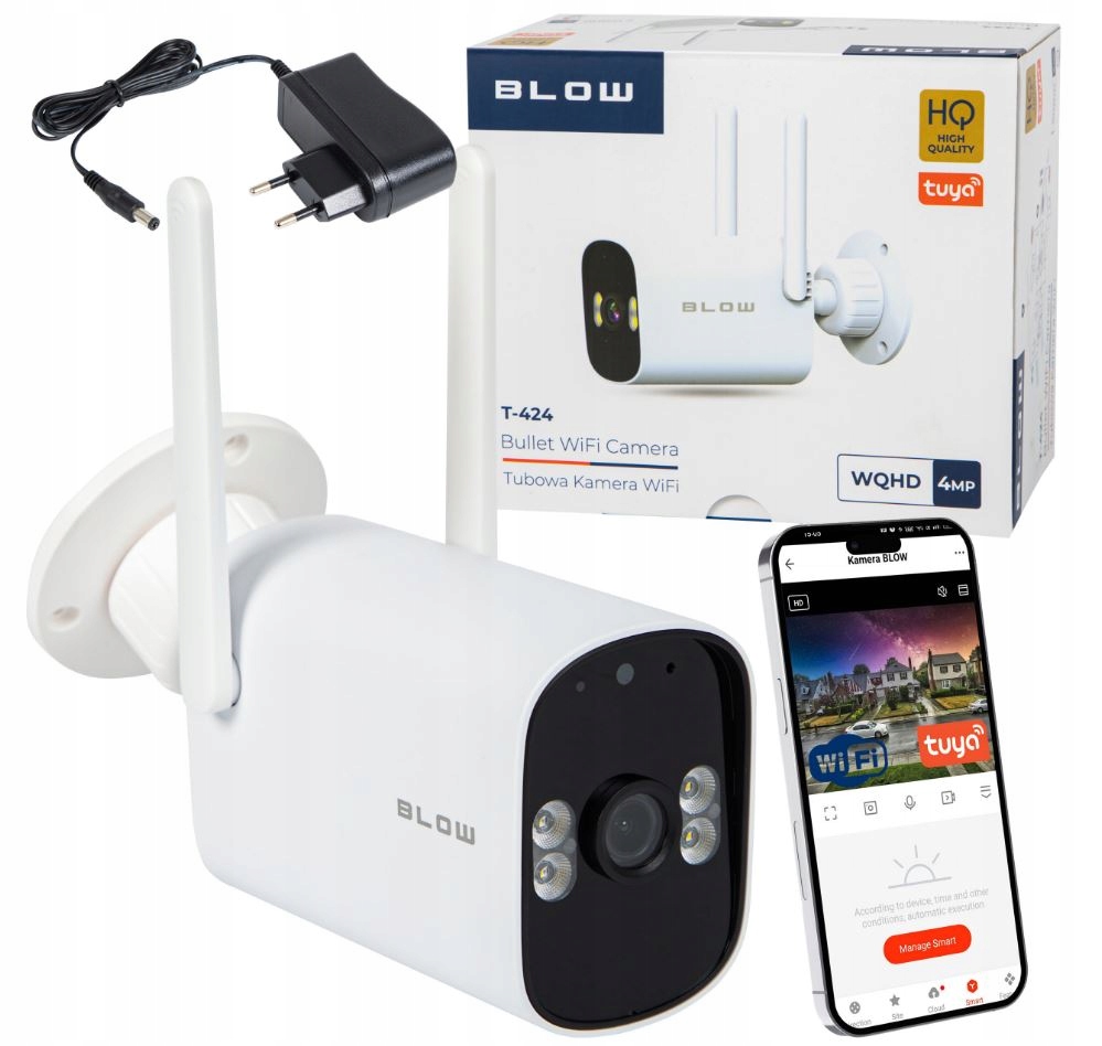 WiFi Ip Kamera Venkovní 4MPX Noční Režim d Monitorování Domu Sklad Detekce