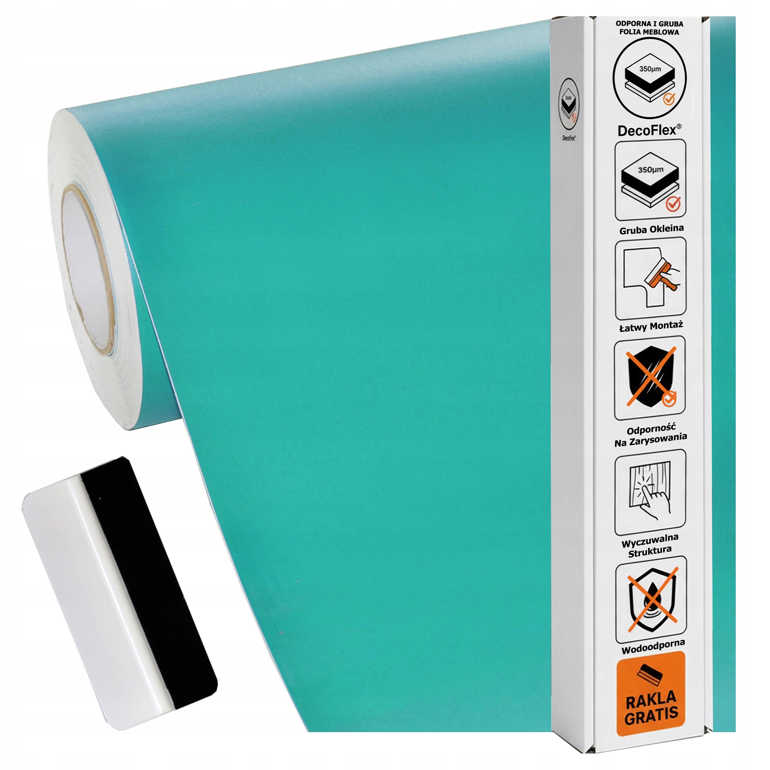 Nábytková dýha Samolepicí 60 x 500 cm Pracovní deska Dveře Silná struktura Zelená