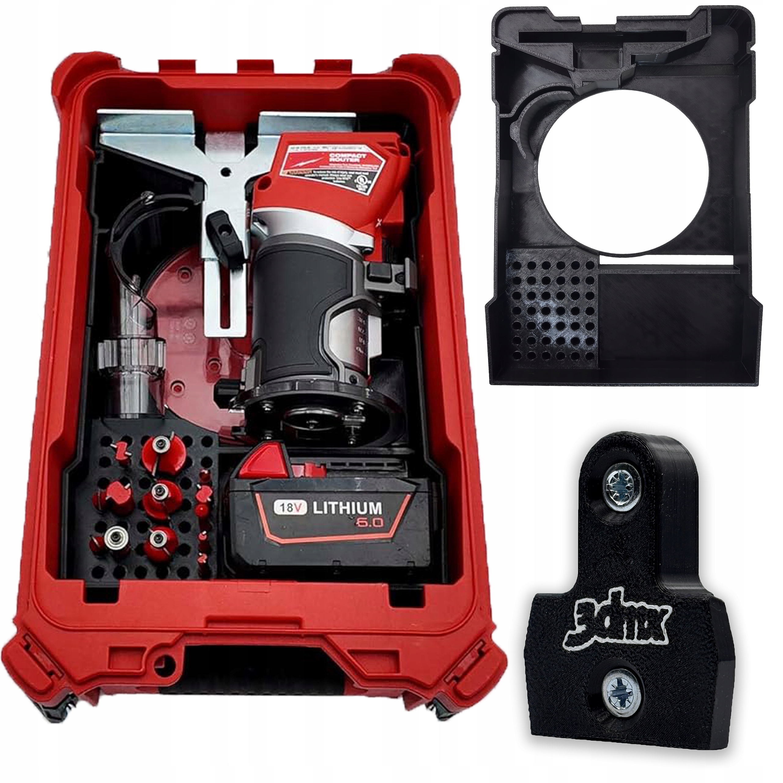 Organizer Wkładka Milwaukee Packout M18 Fuel FTR8 Frezarka