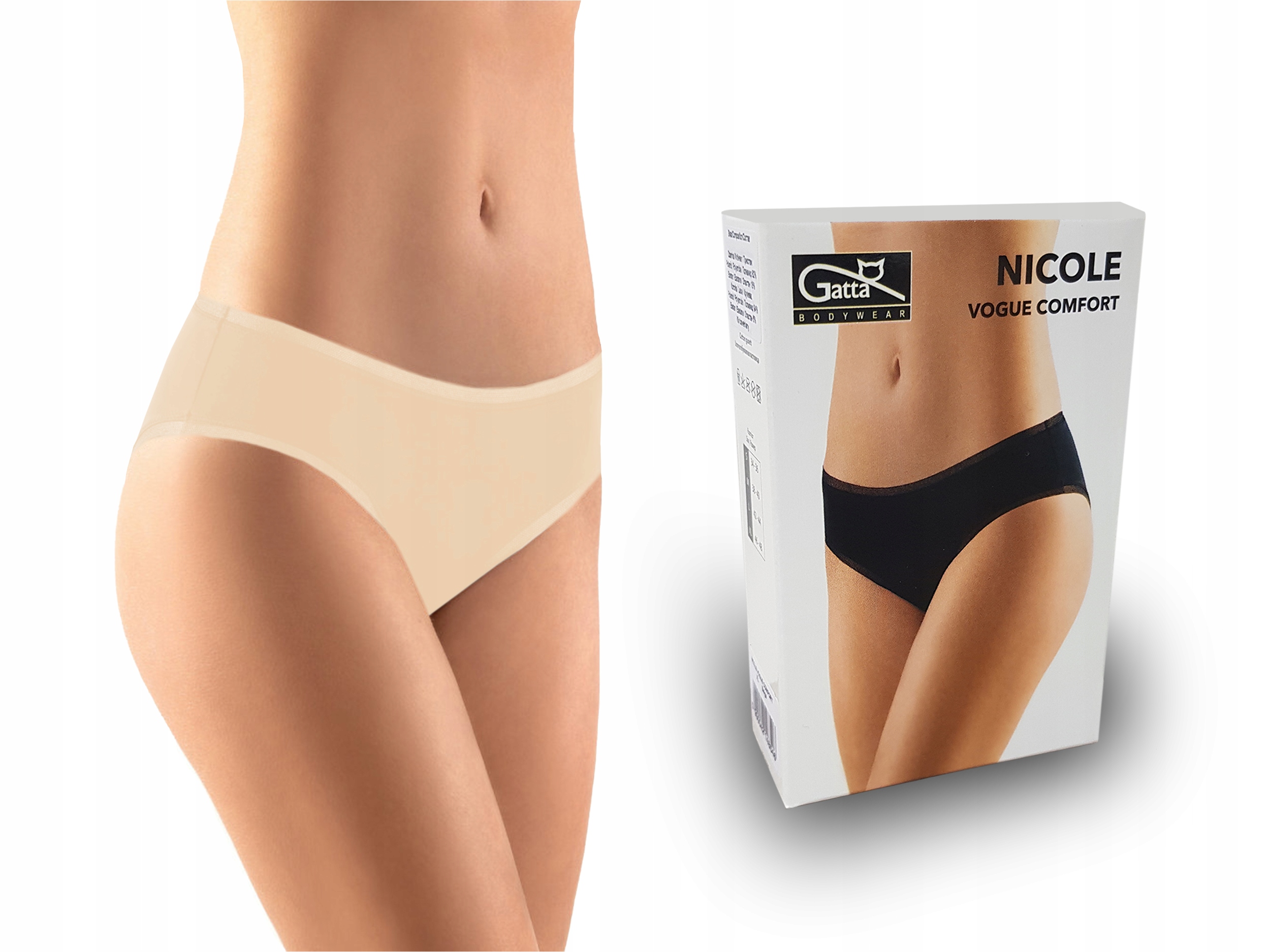 

Gatta Nicole majtki, figi Vogue Comfort, beżowy XL