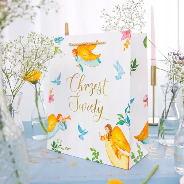 TOREBKA NA PREZENT CHRZEST ŚWIĘTY 20x15x10cm Papierowa Prezentowa 1 sztuka Marka inna