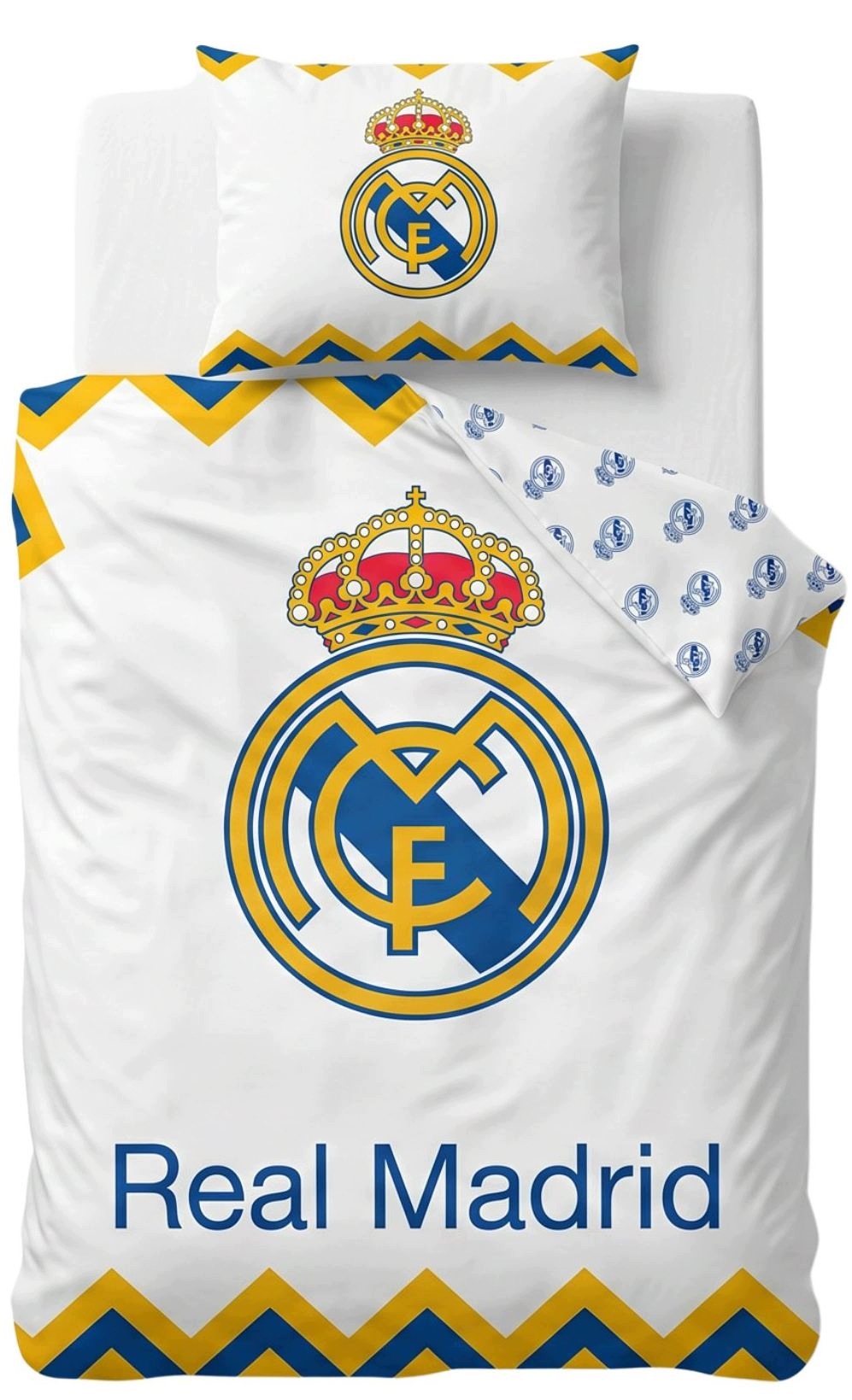 Dwustronna Pościel Real Madryt 140x200 Bawełniana Pościel Real Madrid