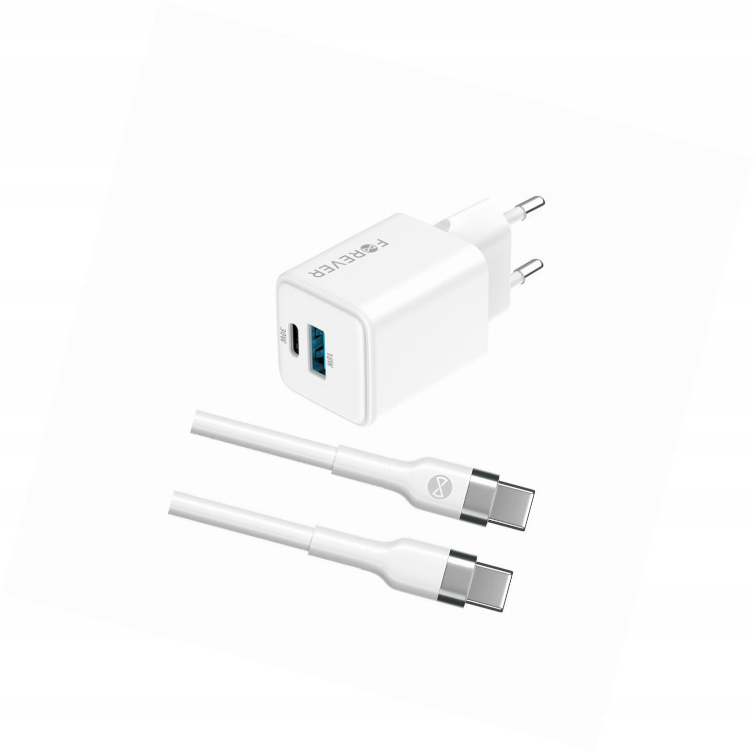 Szybka ładowarka GaN 30W Usb i Usb-c z kablem do Motorola Moto G84 5G