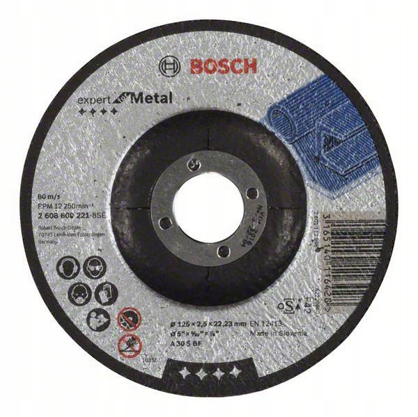 

Tarcza tnąca wygięta do metalu 125mm/22,23mm Bosch