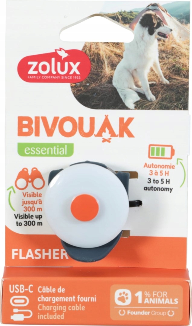 Levně Zolux Přívěsek na obojek Bivouak modrý na Usb