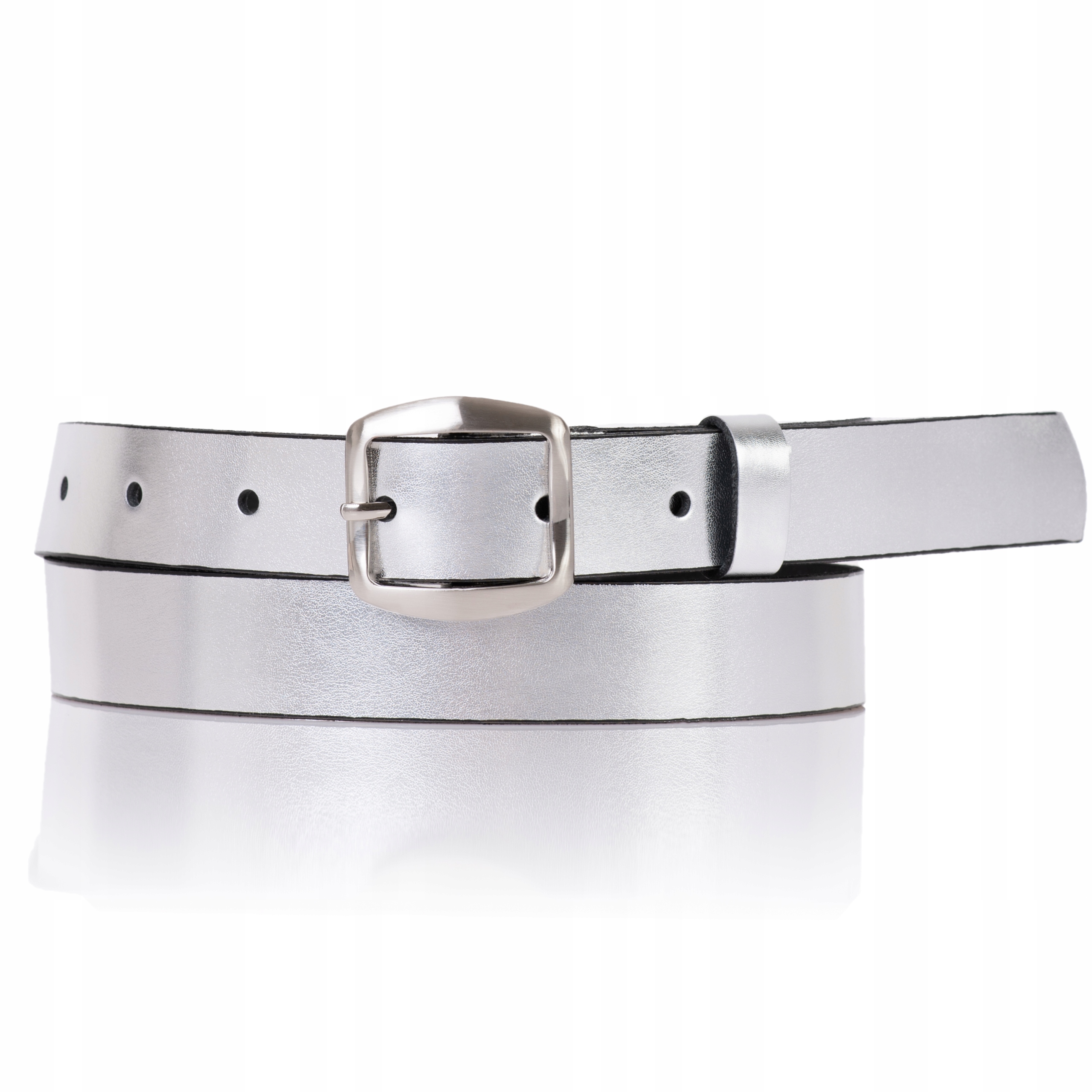 

Sepher Pasek skórzany Srebrny damski spodni klamra