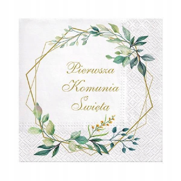 

Serwetki komunijne 33x33cm 3W 20 szt. komunia