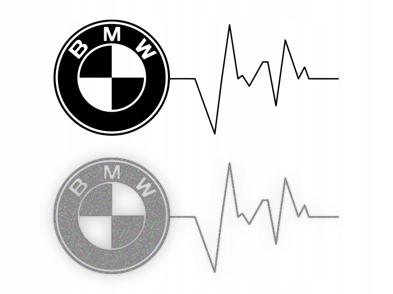 LINIA ŻYCIA BMW - Naklejka na samochód na auto - ODBLASKOWA