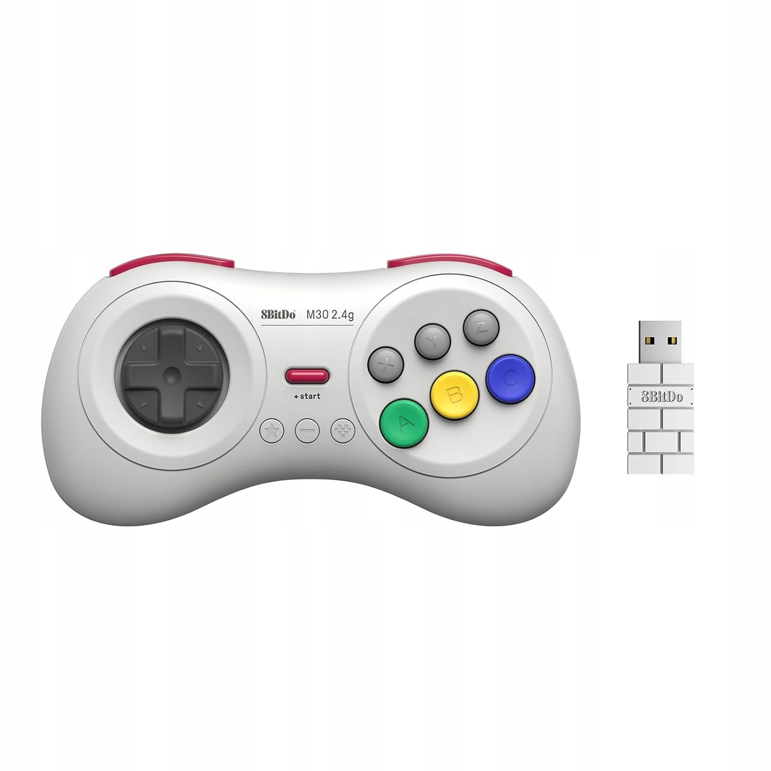 8BitDo M30 2.4G White Pad SEGA Mega Drive Mini Switch RPi