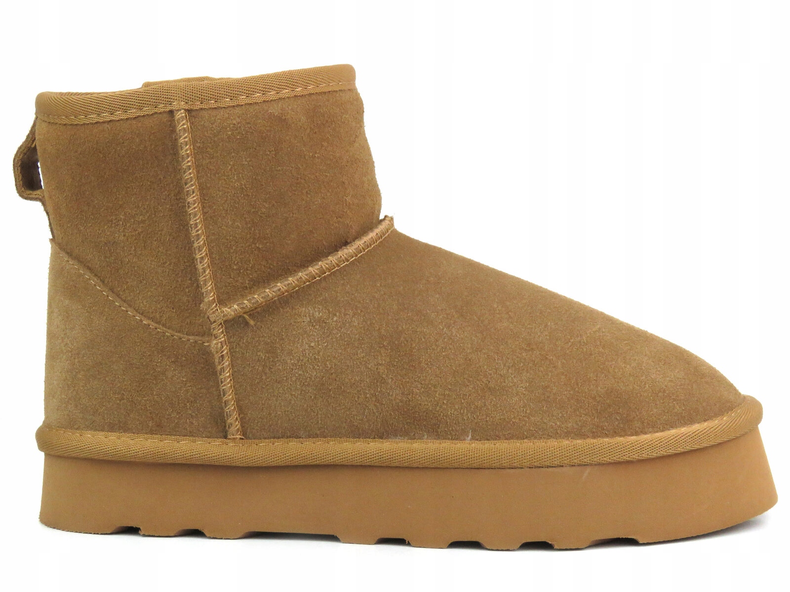 ŚNIEGOWCE BOTKI DAMSKIE POTOCKI 23-37060 SKÓRA NATURALNA NA PLATFORMIE