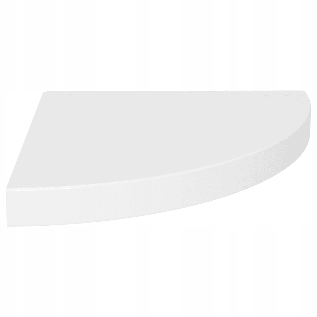 Nástěnná rohová police 35x35x3,8 cm, bílá