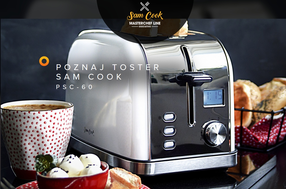 Toster opiekacz 950 W biały PSC-60/W Marka SAM COOK