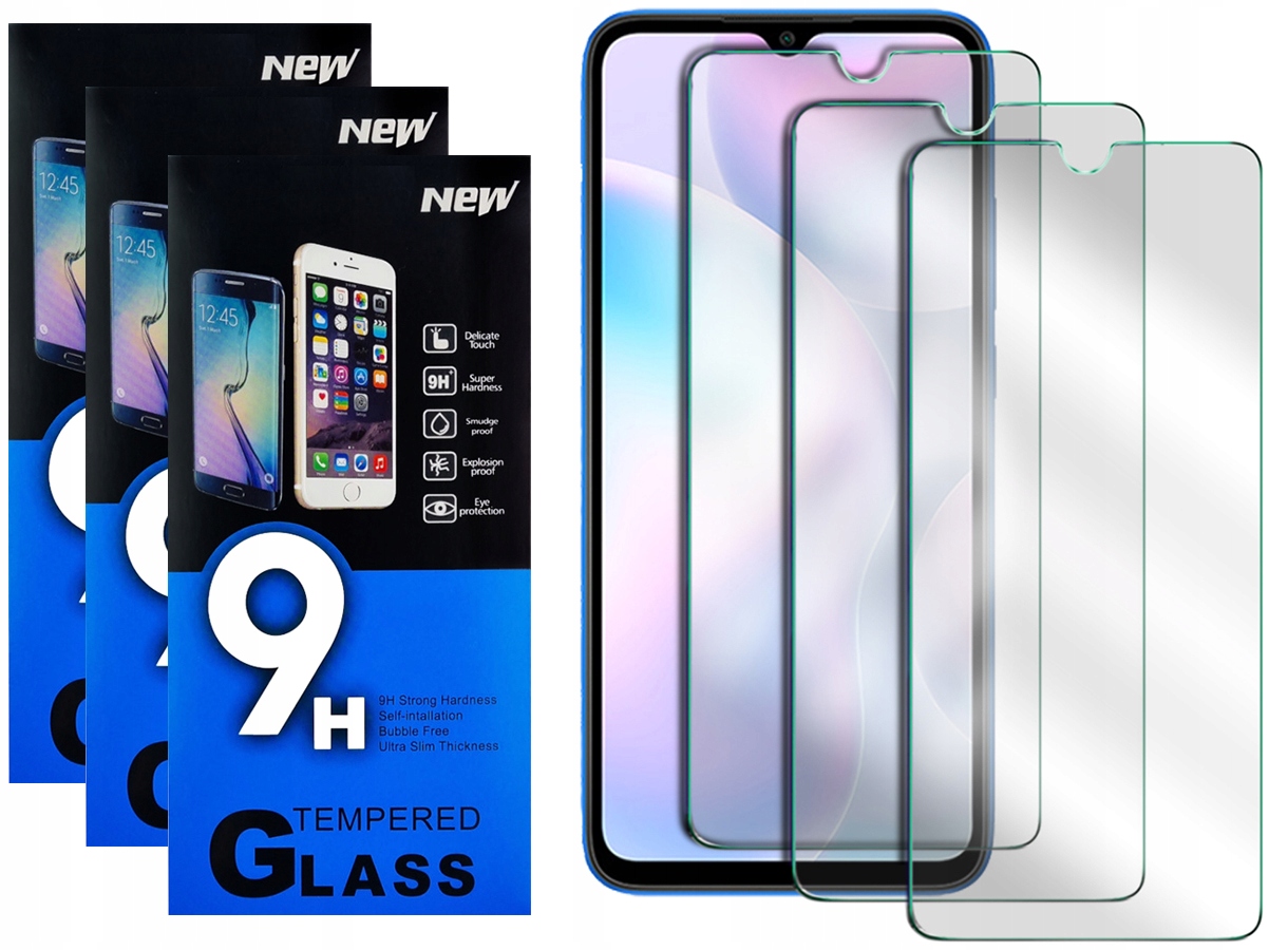 

Szkło Hartowane Szybka Do Redmi 9A 3szt