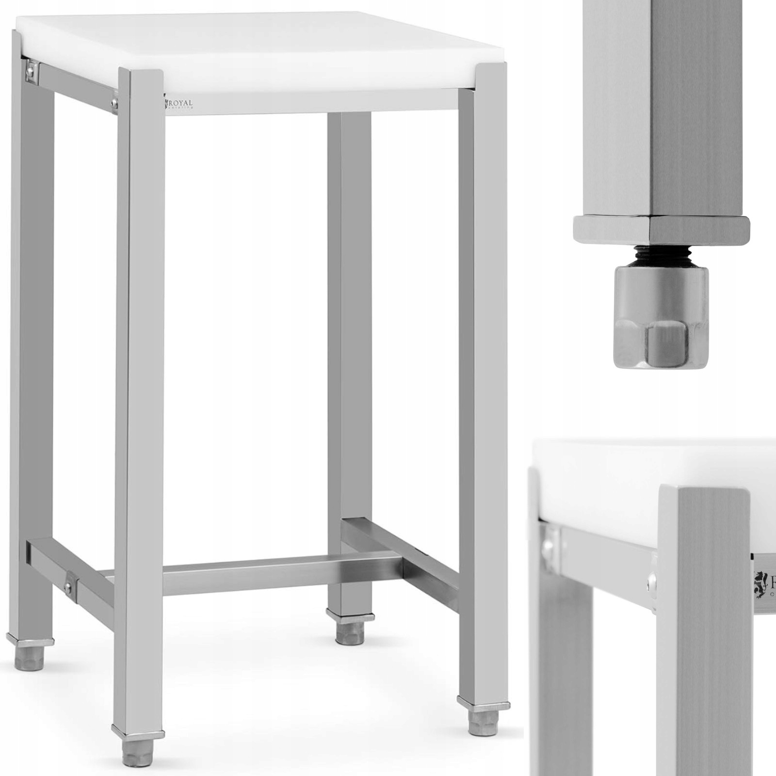 Rozkládací masérský blok z polyetylenu na ocelové základně 40 x 50 x 86.5