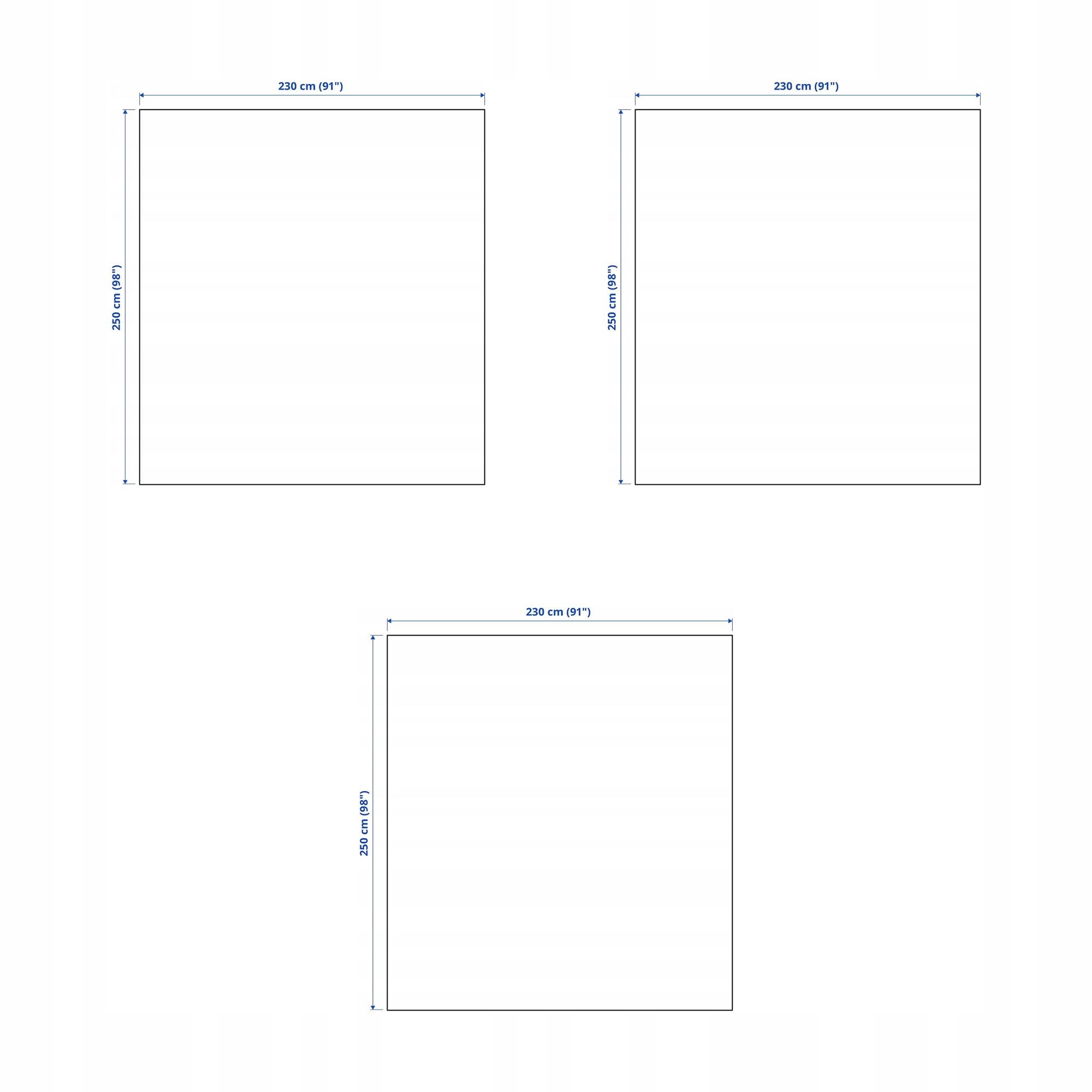 3 ks Přehoz Indira 230 x 250 cm Bavlna Přírodní Ekologická