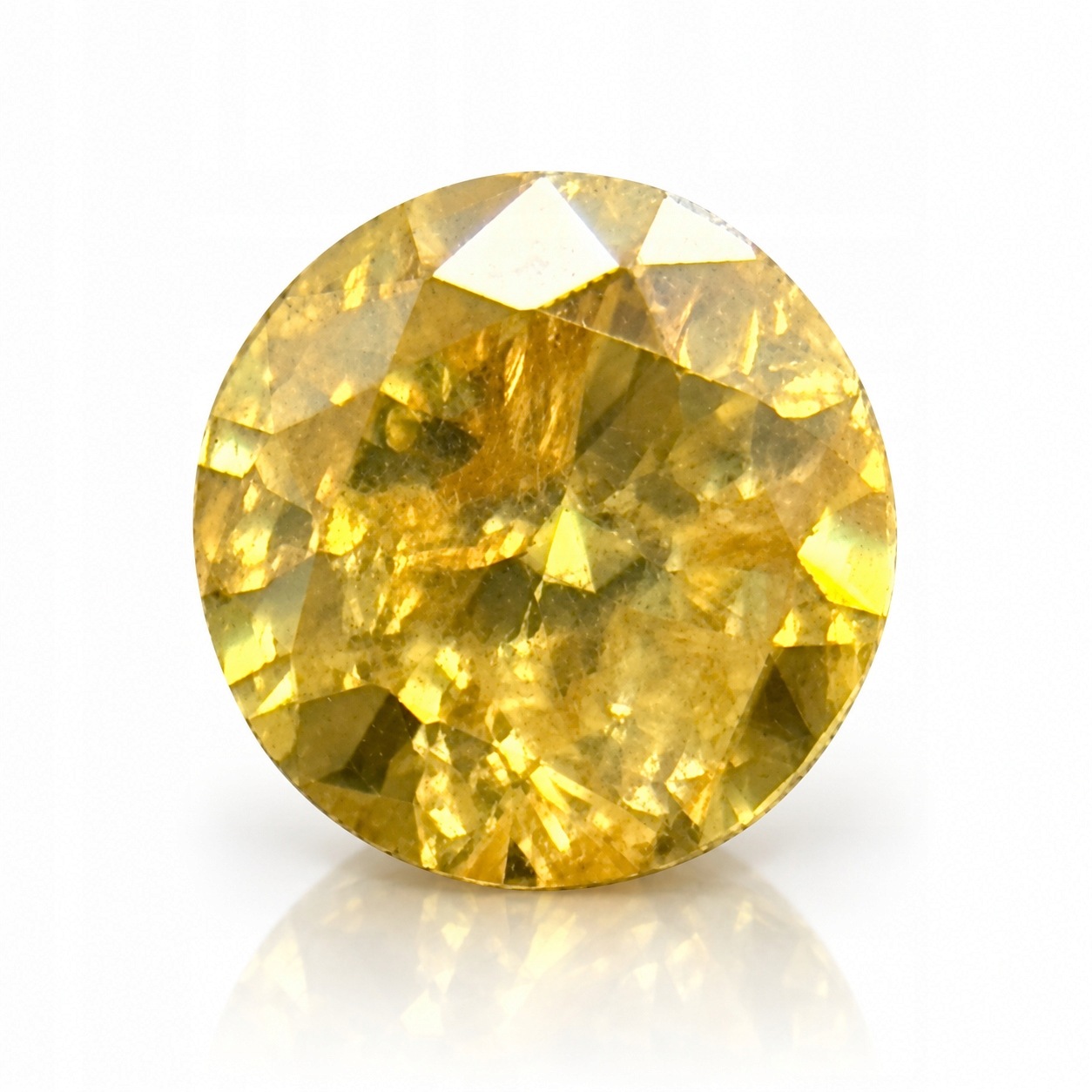 Přírodní diamant 0.03 ct Žlutý Briliant certifikát Wbd