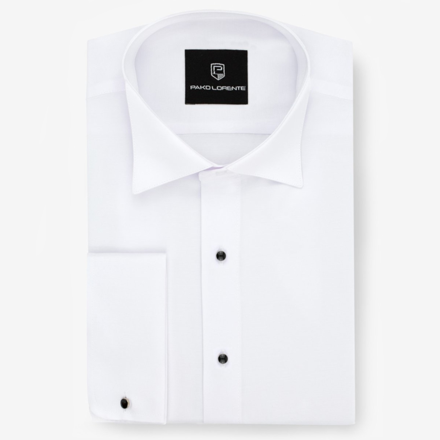 Bílá smokingová košile na manžetové knoflíčky Pako Lorente 3XL