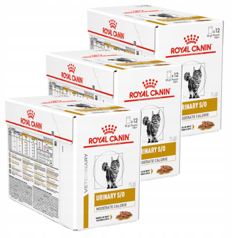Royal Canin Vet Urinary S/o Moderate Calorie 36x85g Karma W Sosie Dla Kotów