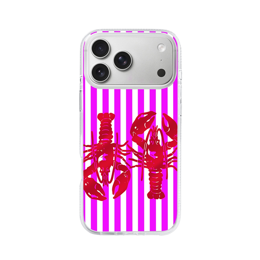 Etui do iPhone 17 Pro z MagSafe, Summer Patterns, kraby z różowymi paskami