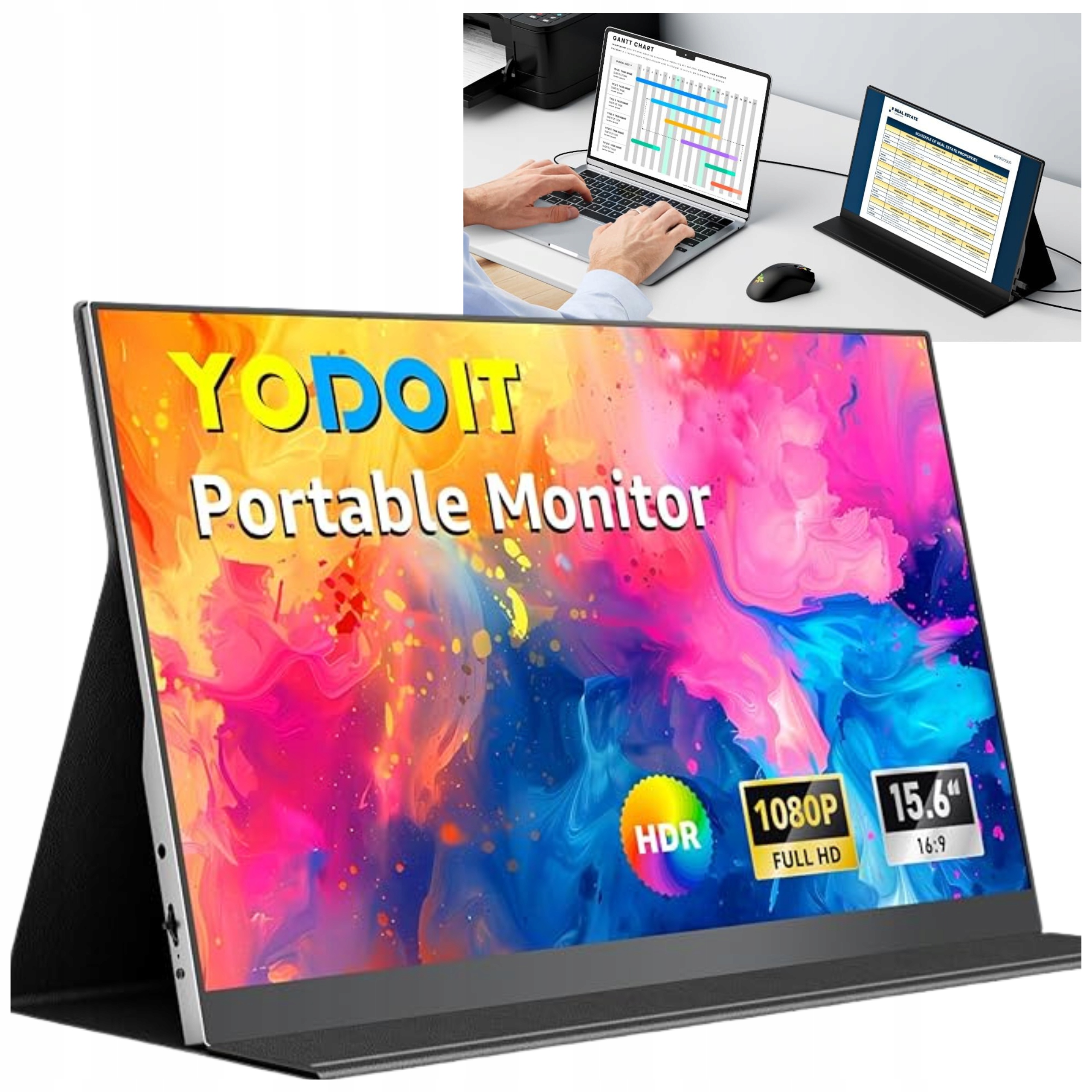 Prenosný Monitor Pre Notebook 15,6 Palca Usb-c Fhd 120HZ S Podstavcom 1080P