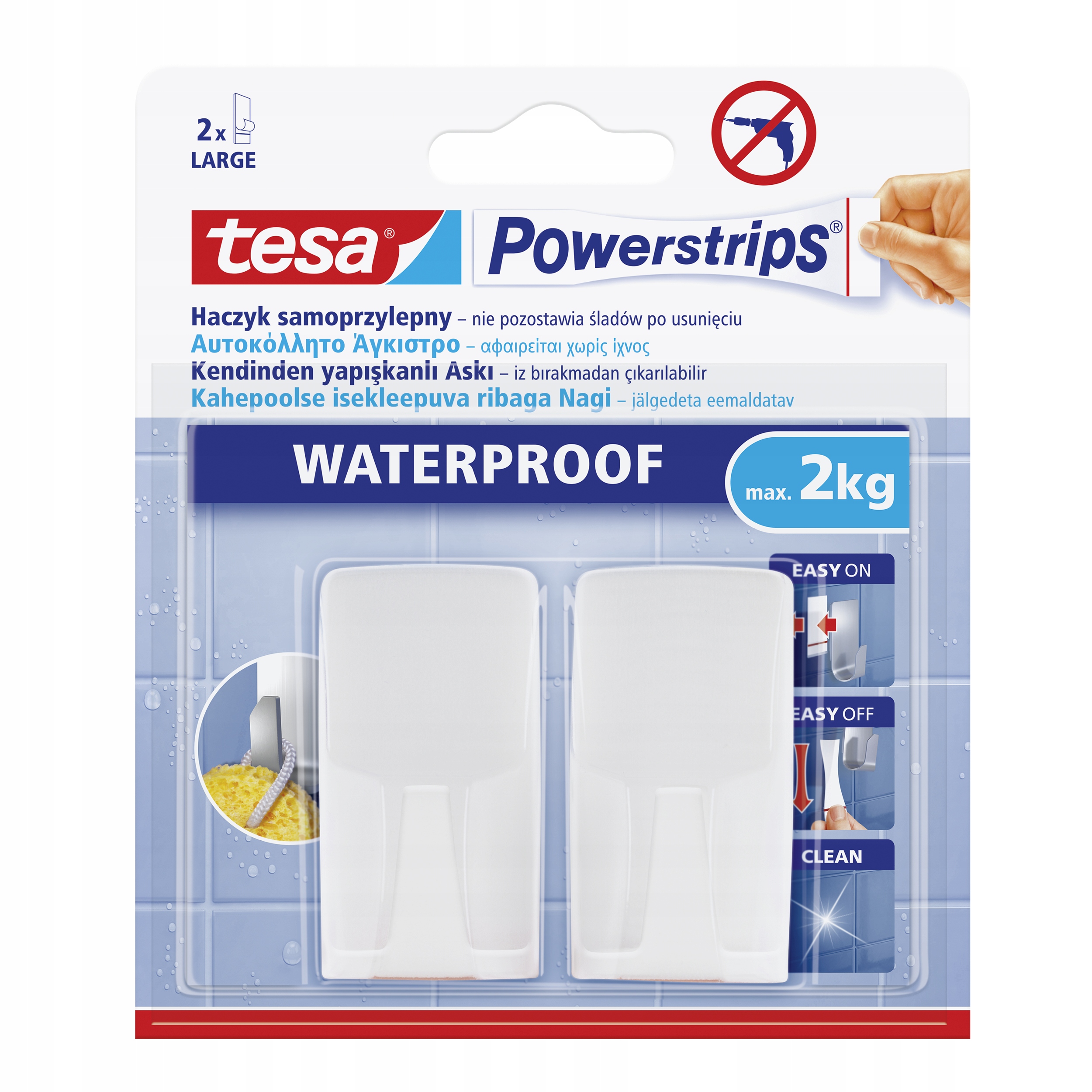 

Tesa 59701 Haczyk samoprzylepny łazienkowy Pws 2sz