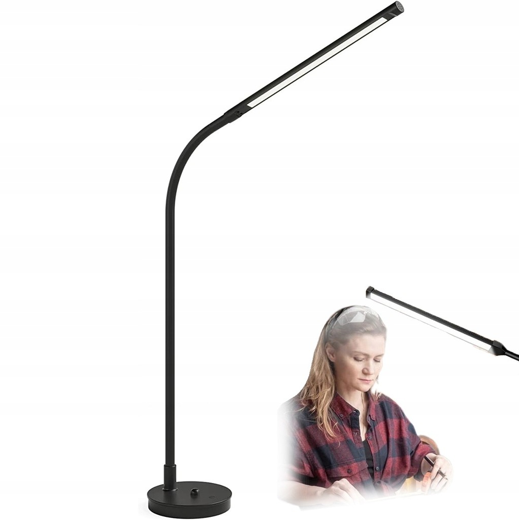 Stojací lampa s nastavitelným krkem 360° Teplé/Chladné světlo