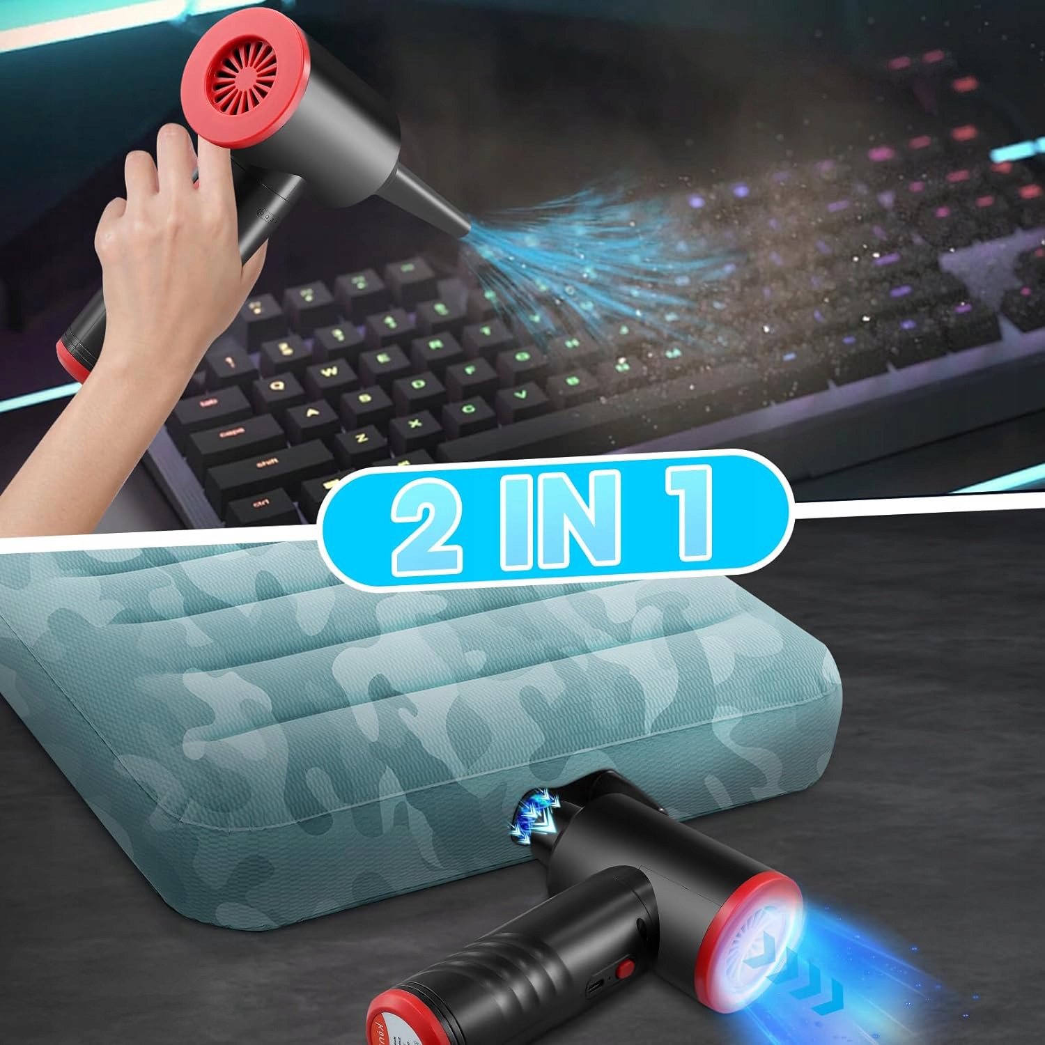 MOCNA DMUCHAWA ELEKTRYCZNA SPRĘŻONY POWIETRZE SPRĘŻARKA DO PYŁU 2w1 Producent Inna