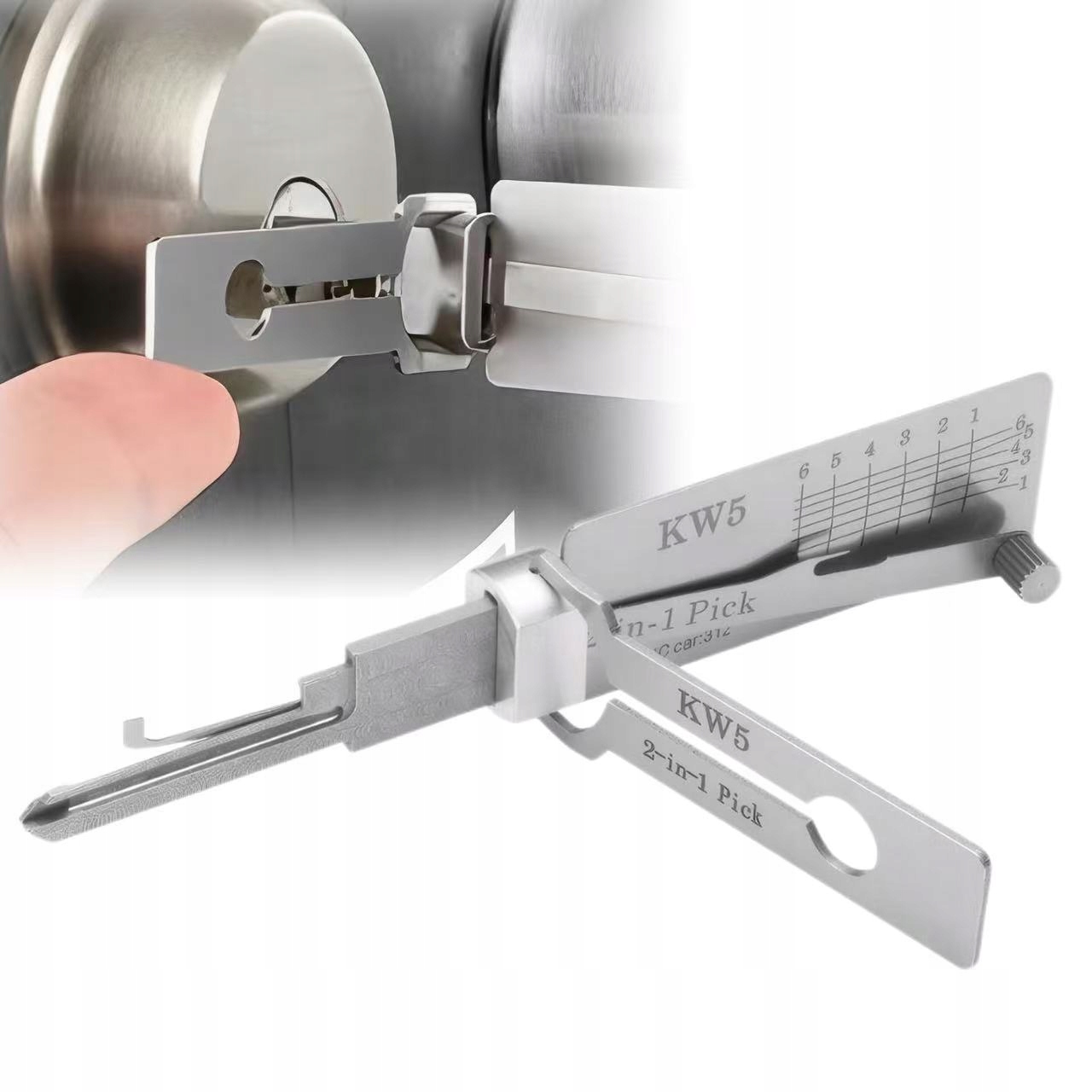 Klíčový dekodér 2 v 1, klíč z nerezové oceli KW5, vylepšený
