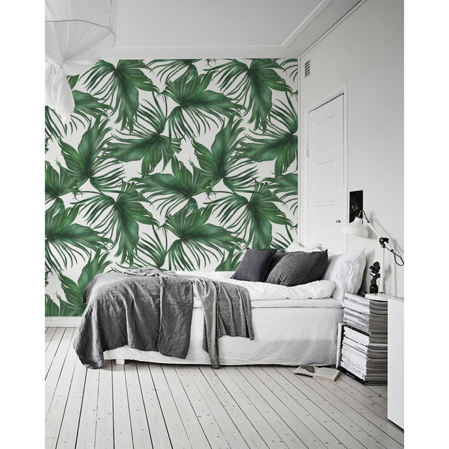 

Tapeta flizelinowa Malowanie liście palm 254x184cm
