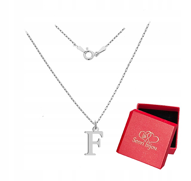 

Naszyjnik Z Literką Literka F Srebro 925 Łańcuszek