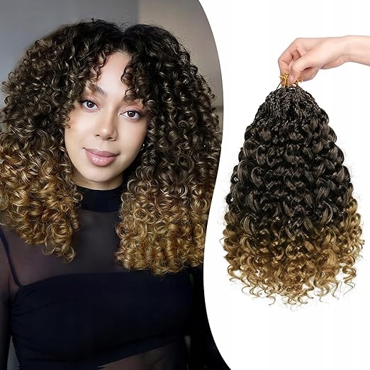 Prodlužování vlasů Sofeiyan Copánky 8 ks 35 cm Ombre, černá/blond