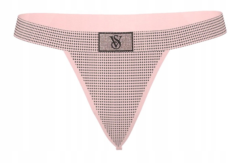 Tanga bavlněné Victoria's Secret s růžovými zirkony S