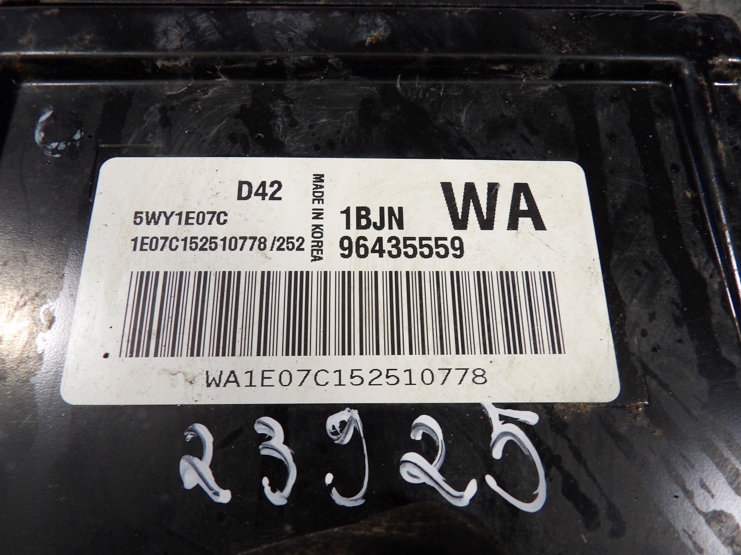 Chevrolet Kalos 1 computer, control unit 5WY1E07C 1BJN 96435559