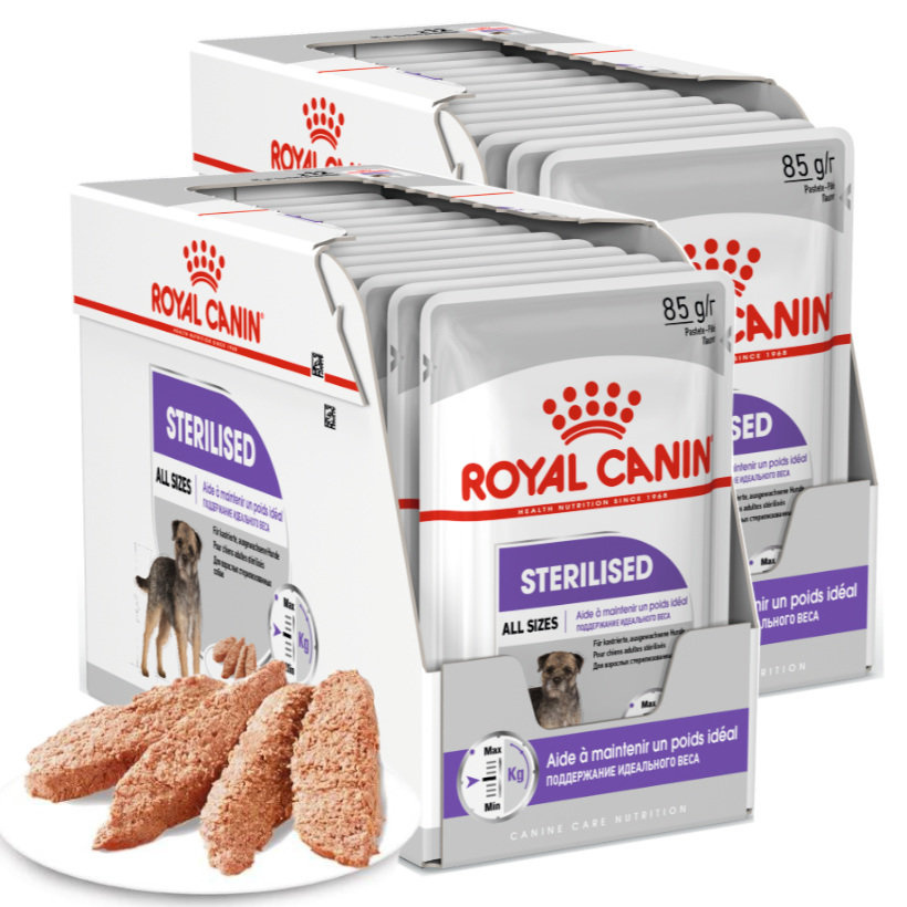 Royal Canin Sterilised 24x85g Krmivo Vlhká paštika pro sterilizované psy