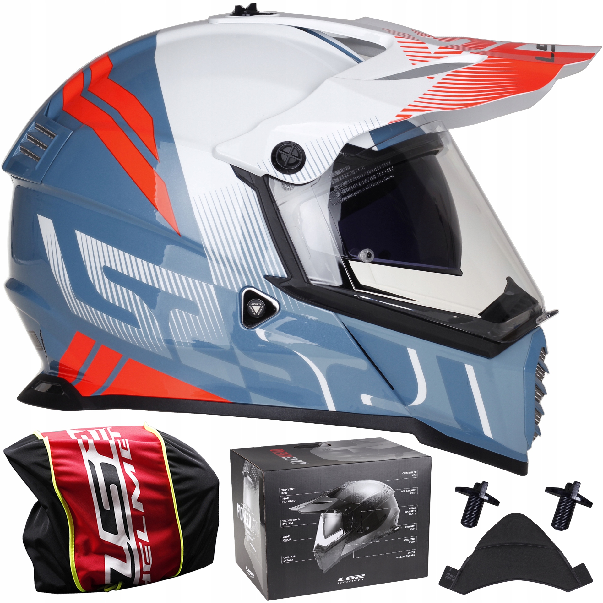 

Kask Motocyklowy LS2 MX436 Pioneer Evo cobalt Quad