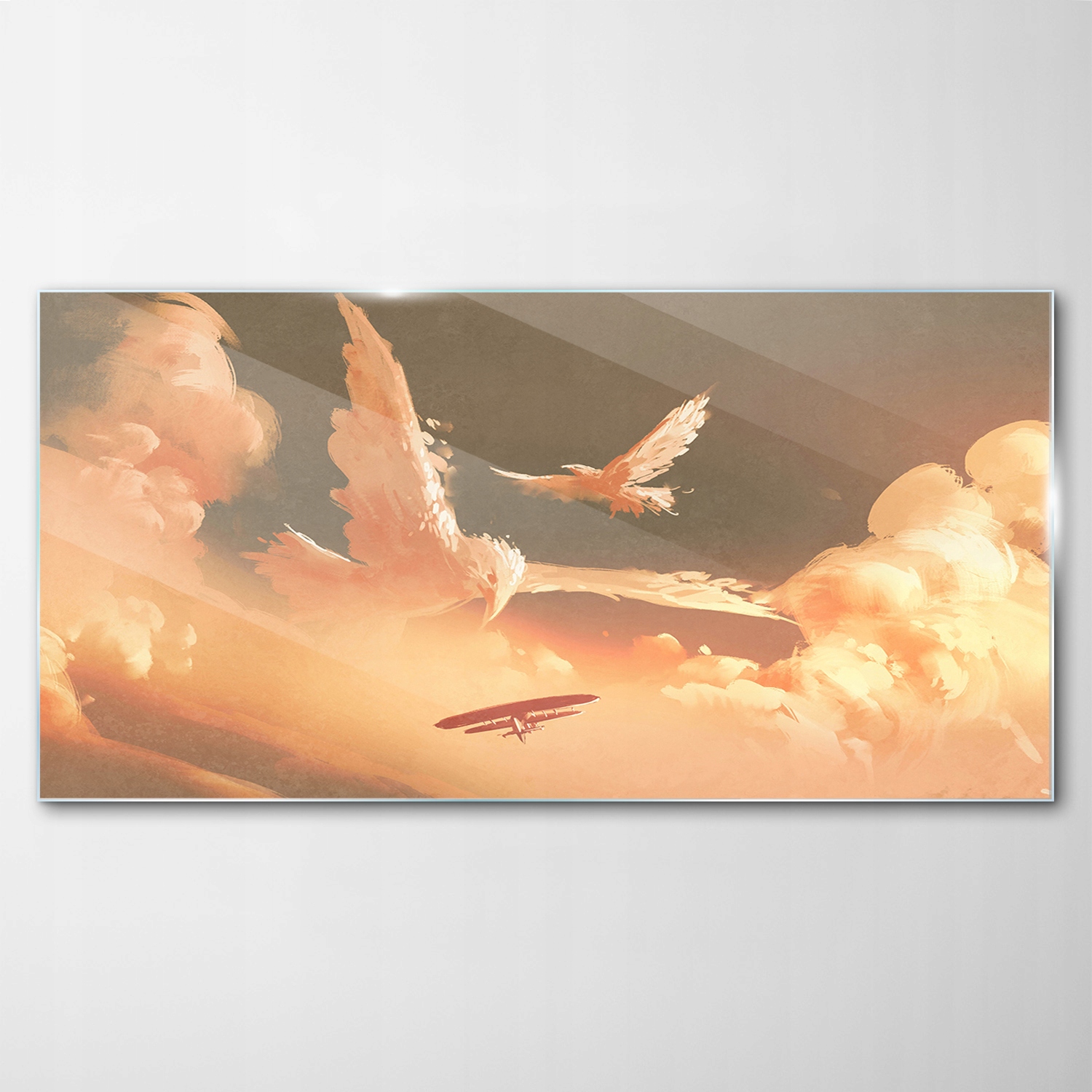 

Obraz na Szkle Dekor Zwierzęta Ptaki Niebo 120x60
