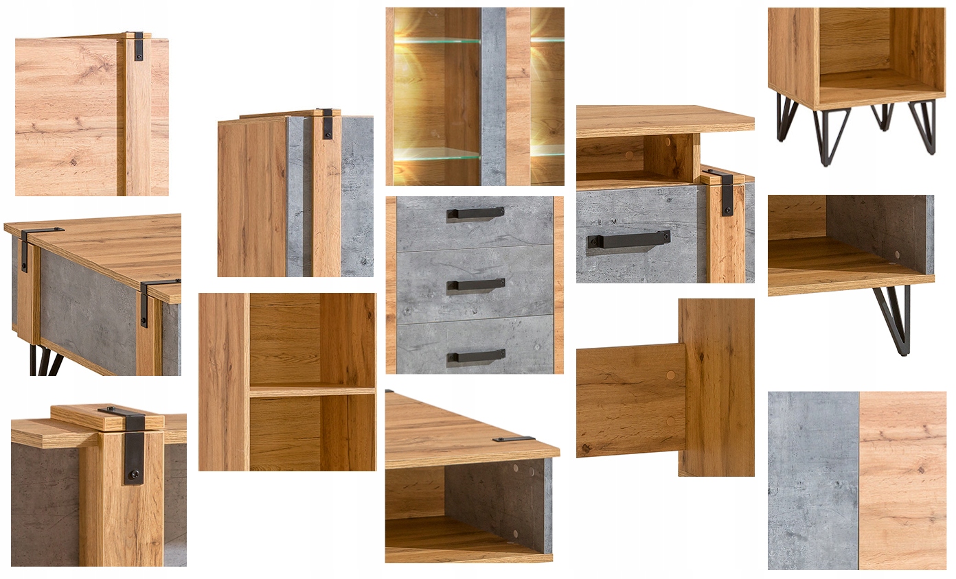 CRATE Lo_06 mała komoda z szufladami salon Wysokość mebla 97 cm