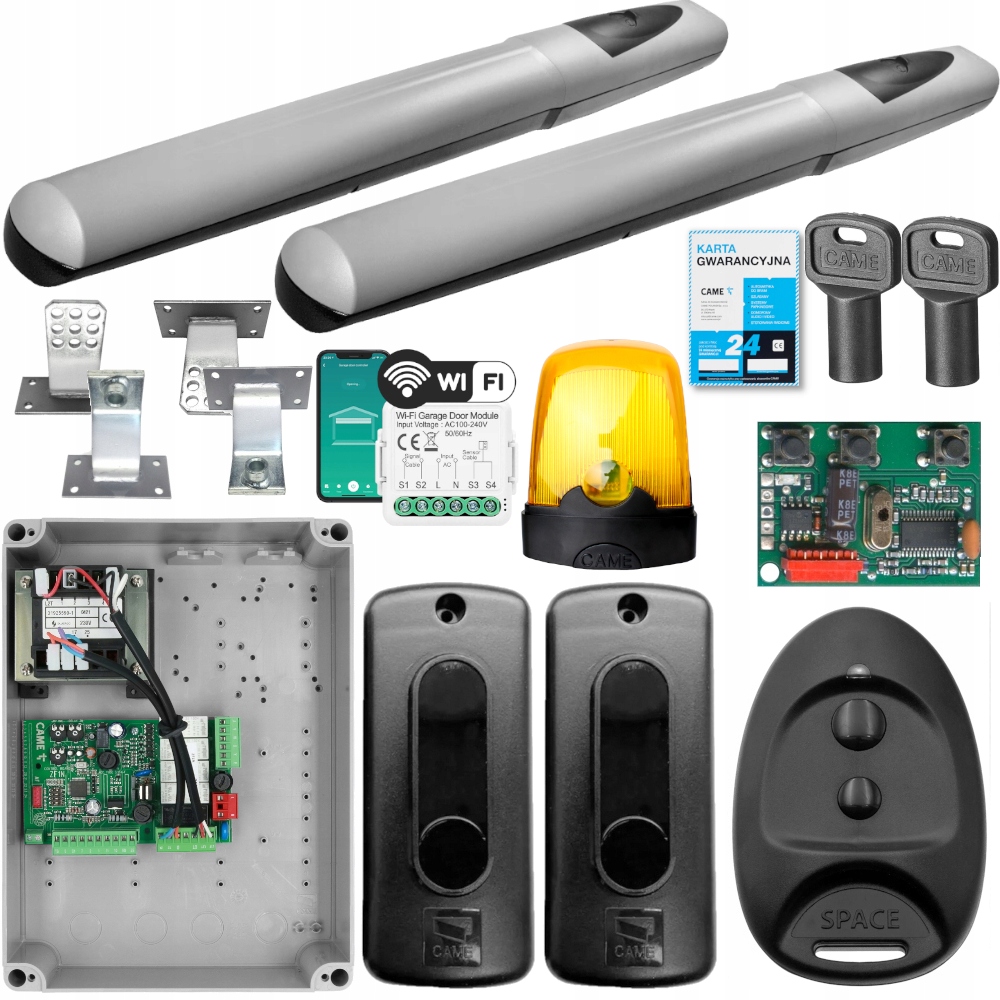 Came Axo AX302304 Siłowniki 230V Zestaw do bramy 6m, pilot Space, WiFi, Led