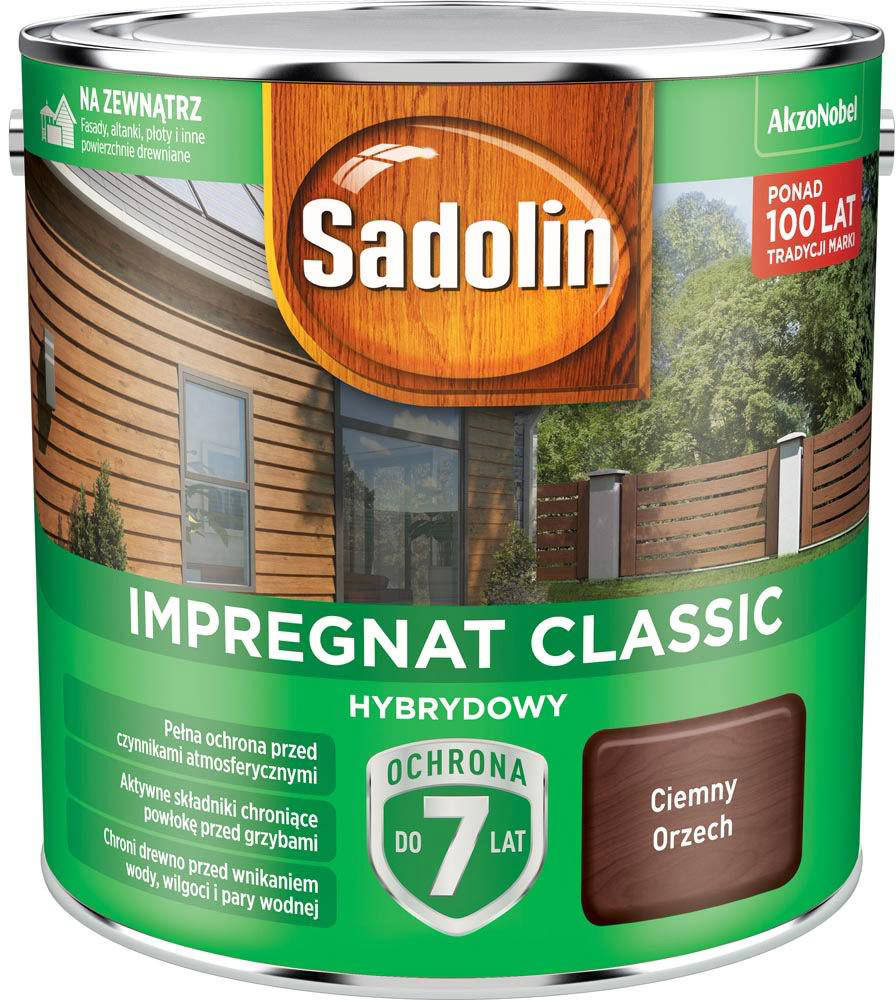 Sadolin Hybrydowy Impregnat Do Drewna 2.5L Ciemny Orzech