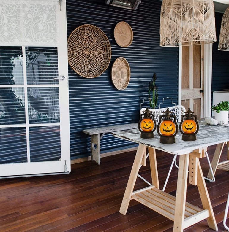 3 Szt LED Przenośny Halloween latarnia z dyni Marka inna