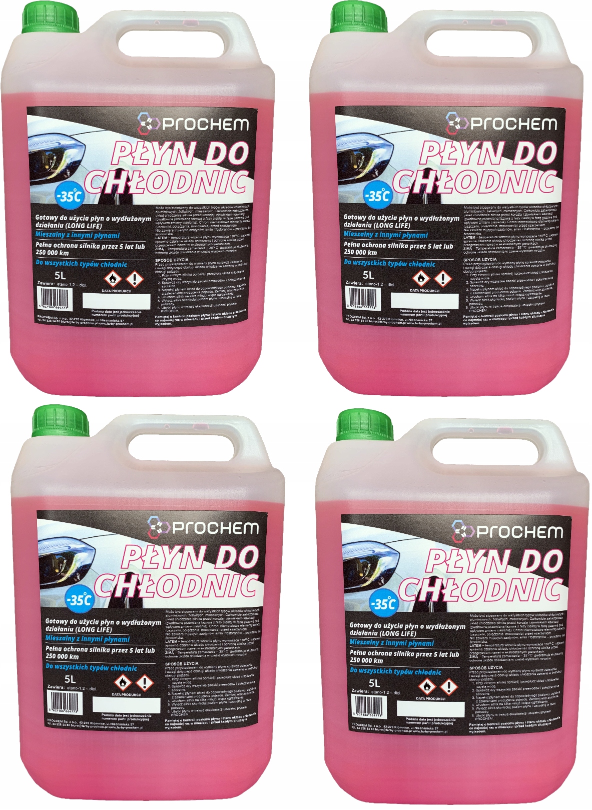 Płyn do chłodnic Prochem -35°C 4 x 5 L