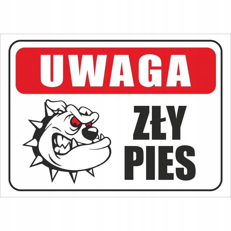 Tabliczka informacyjna PVC z nadrukiem UV A5 ZŁY P