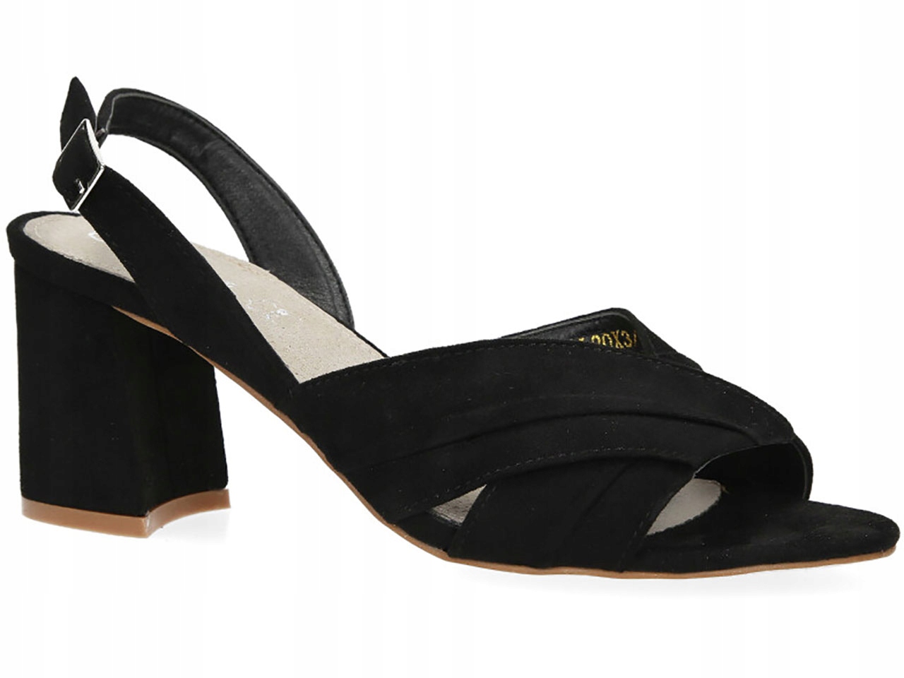 

Sandały Buty Damskie Na Słupku Wkładka Skóra r 39